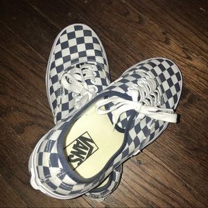 Brand new blue checkered vans